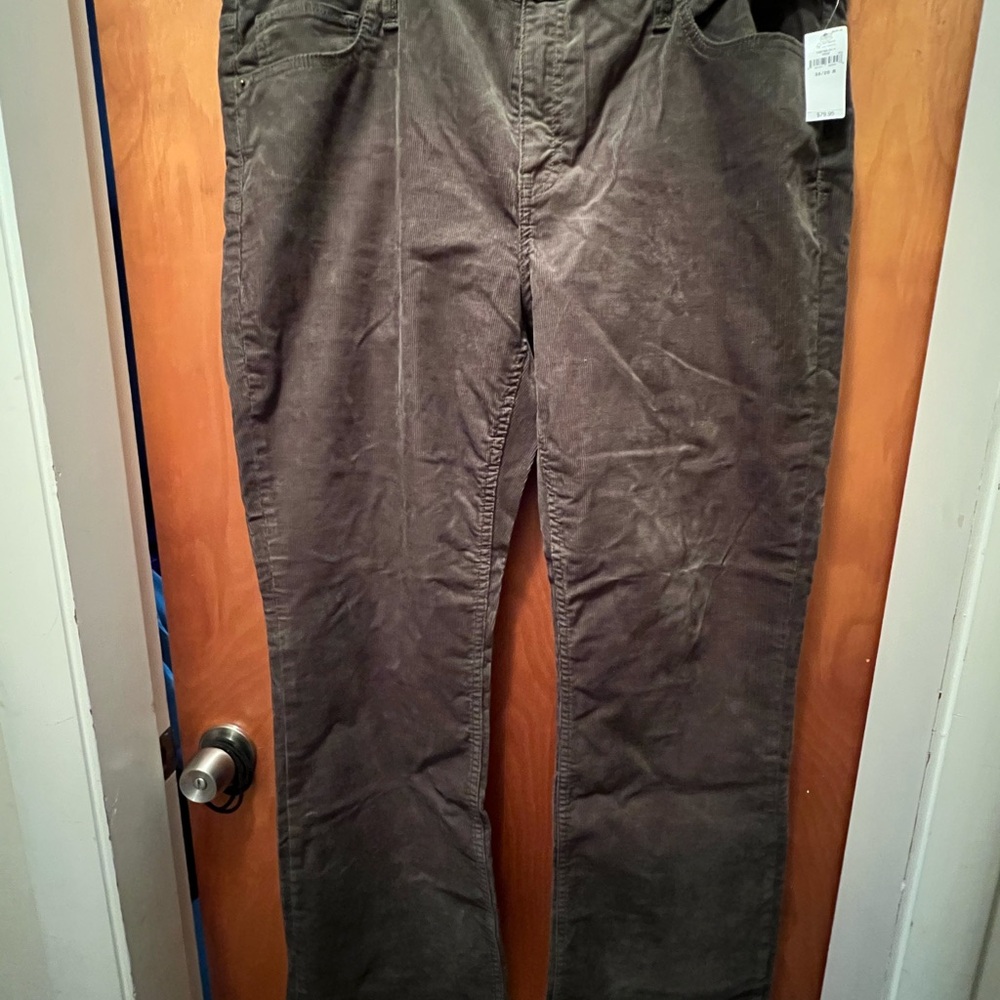 GAP Women's Boot Cut Corduroy Pants in Dark Brown